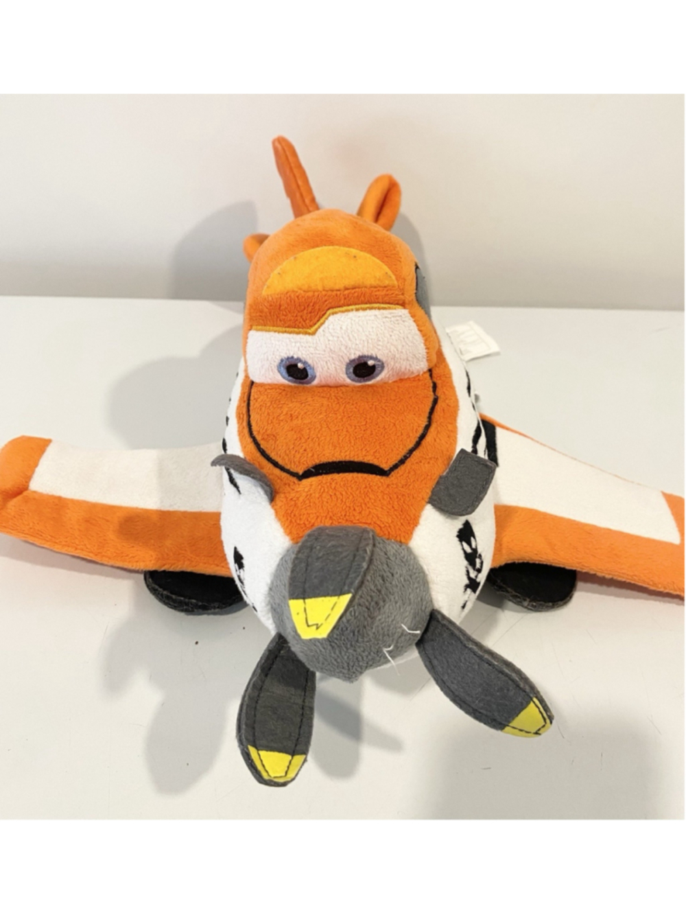 Disney Pixar Planes Dusty Crophopper 16” Plush Stuffed Airplane Orange Preowned